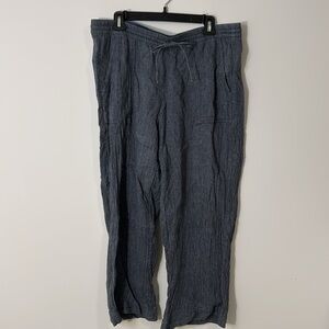 Pure Jill Linen Cotton Blend Pull on Pants Womens size Large